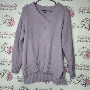 George long sleeve sweater fuzzy teddy fleece soft comfy lounge lilac purple y2k